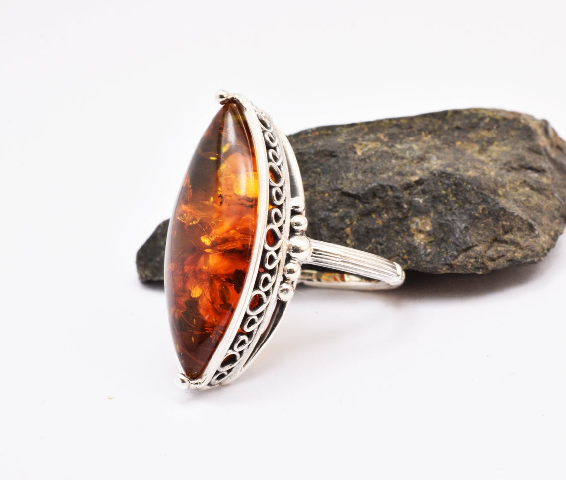 Large amber ring Large amber ring