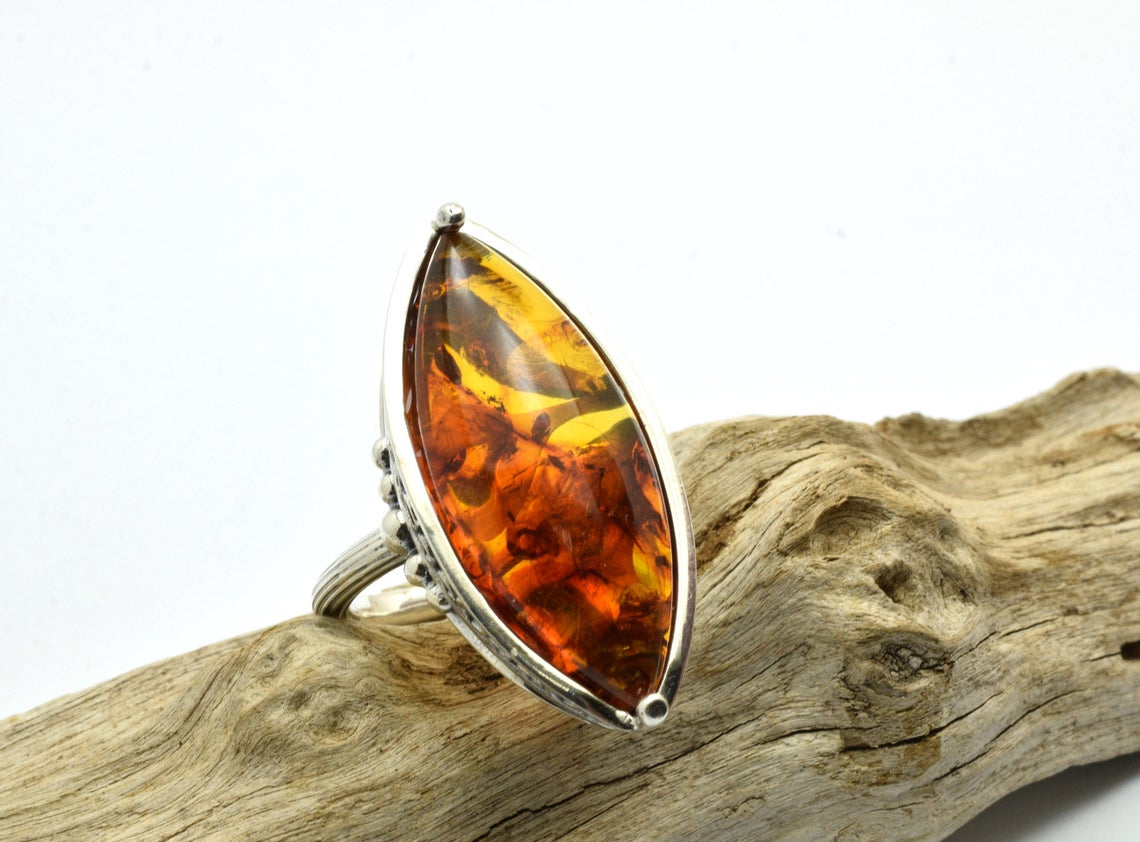 Large amber ring Large amber ring