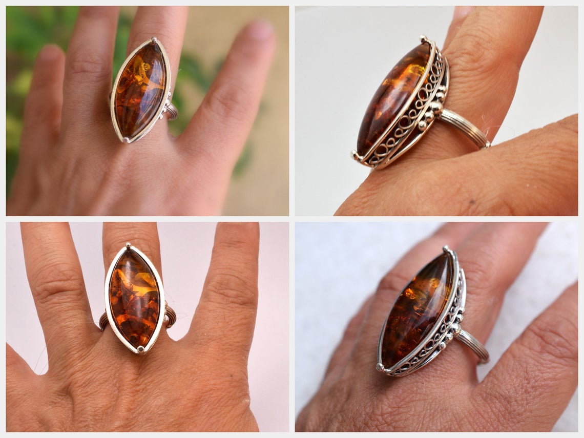 Large amber ring Large amber ring