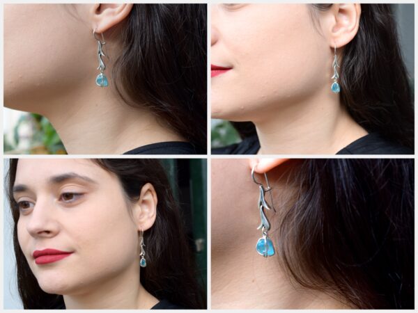Apatite long earrings