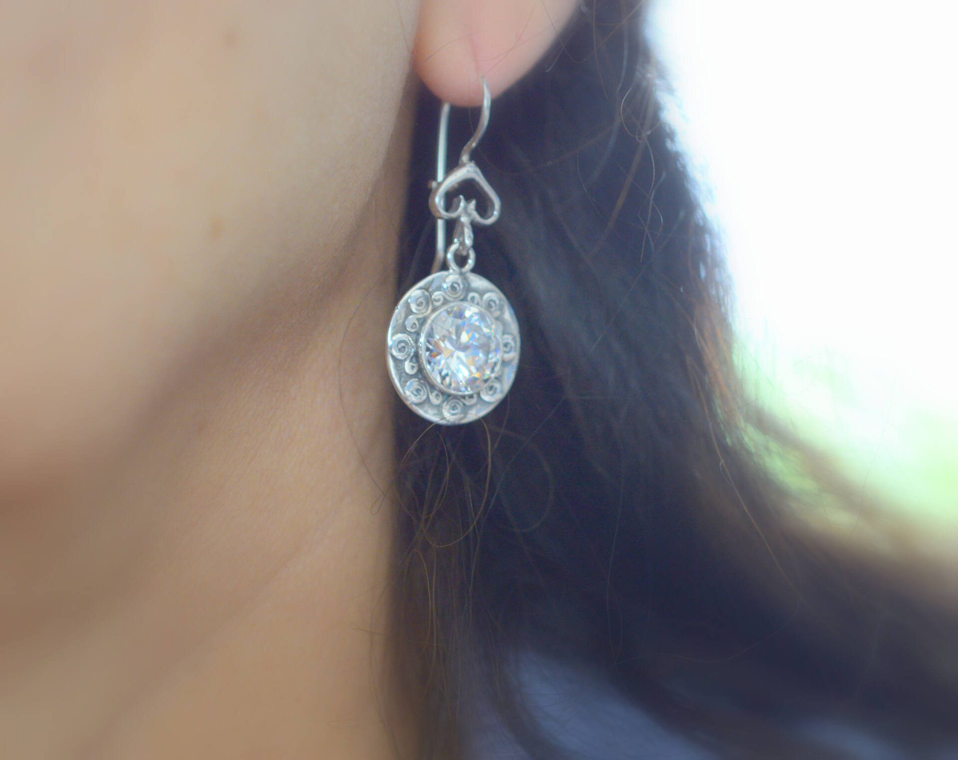 dangle sterling silver earrings